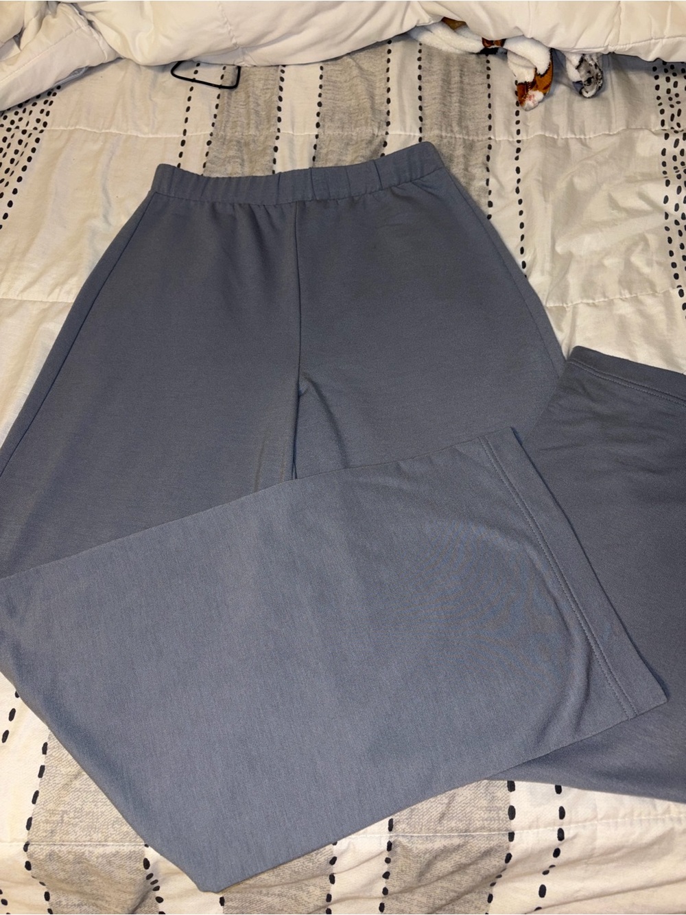 Banana Republic Slate Blue Wide-Leg Sweatpants